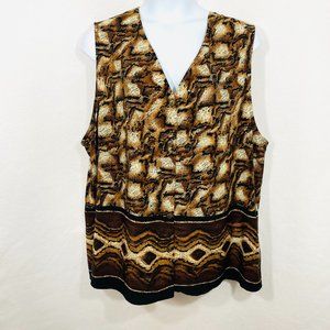 Maggie Sweet Animal Print Vest Top - 3X